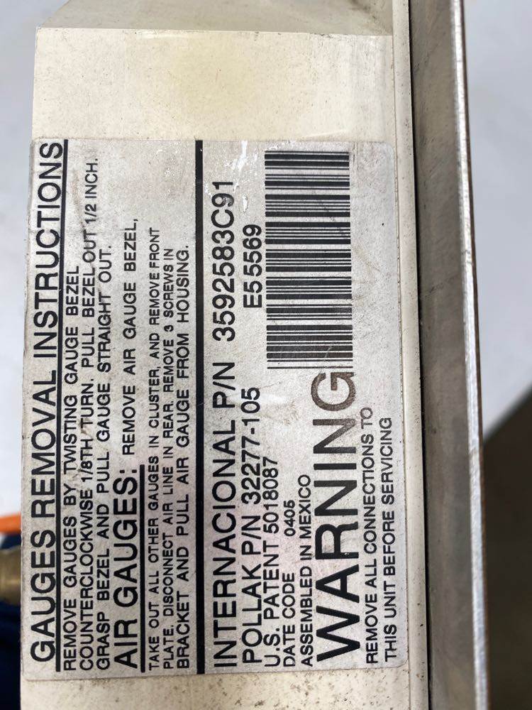 International 3592583C91 gauge panel from 2006 International 9200I, used - view 3 of 3