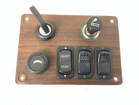 Peterbilt S64-6172M01 dash switch panel with ignition from 2014 Peterbilt 320, used