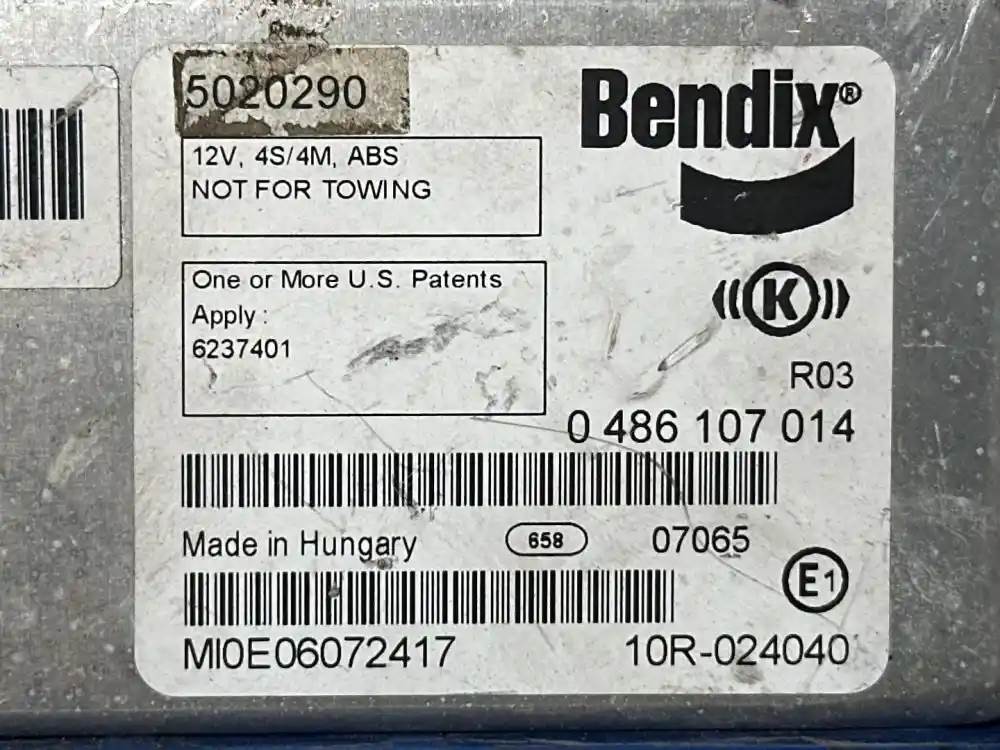 International 0486107014 ABS control module from 2009 International 4300, used - view 2 of 2
