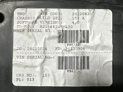 Freightliner A22-66235-100 instrument cluster from 2013 Freightliner Cascadia 125, used - view 5 of 5