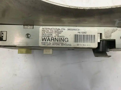 International 3803283C91 instrument cluster from 2009 International 9200i, used