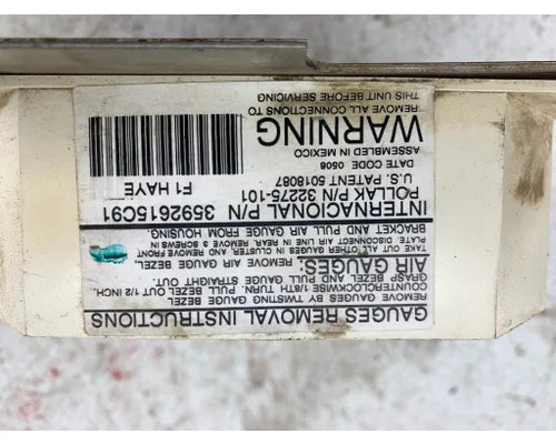 International 3592615C91 gauge panel (water, oil, volt) from 2003 International 9200i, used - view 2 of 2