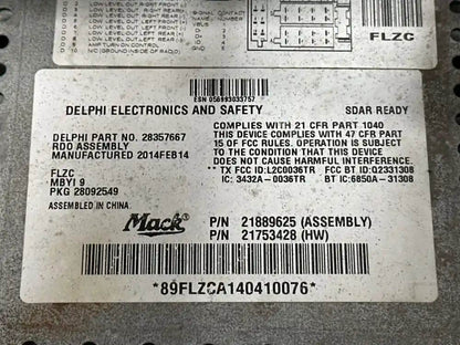 Mack 21889625 AM/FM/WB/CD bluetooth radio from 2015 Mack CXU613, used - view 5 of 5