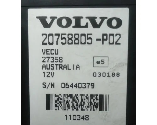 Volvo 20758805-P02 vehicle electronic control unit (VECU) from 2009 Volvo VNL670, used - view 2 of 2