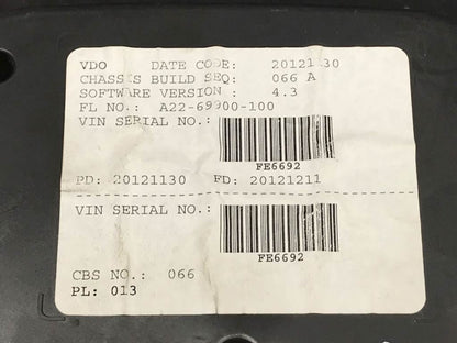 Freightliner A22-69900-100 instrument cluster from 2013 Freightliner Cascadia 125, used - view 4 of 4