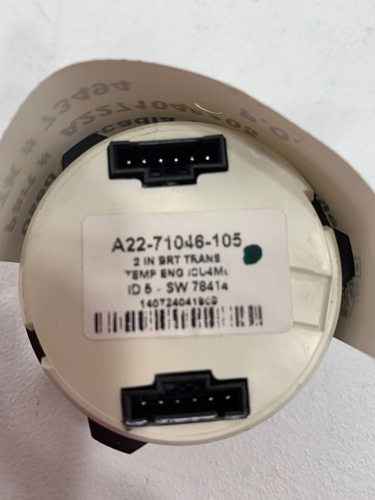 Freightliner A2271046105 transmission gauge from 2015 Freightliner Cascadia, used - view 2 of 2
