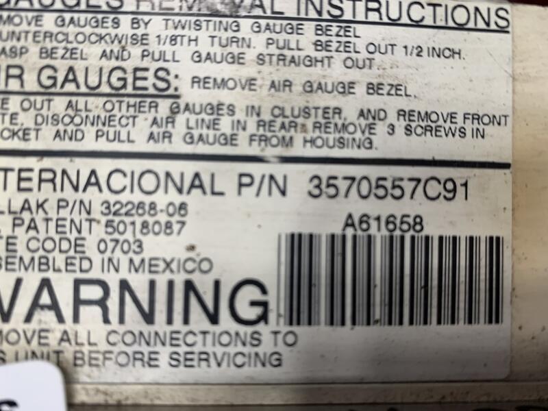 International 3570557C91 gauge panel from 2004 International 9900-IX, used - view 5 of 6