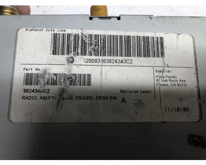 International 3624340C2 CD player radio from 2007 International 9400, used - view 4 of 5