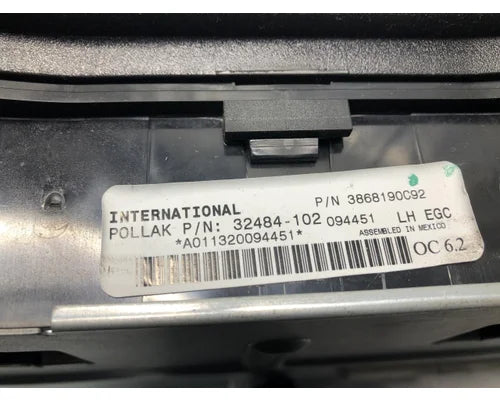 International 3868190C92 instrument cluster (10 gauge) from 2012 International Prostar, used - view 3 of 5