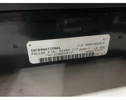 International 3868196C92 instrument cluster (10 gauge) from 2013 International Transtar 8600, used - view 3 of 5