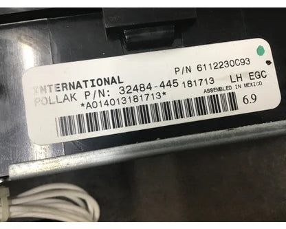 International 6112230C93 instrument cluster (10 gauge) from 2015 International Prostar, used - view 2 of 3