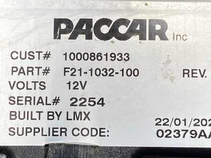 Kenworth F21-1032-100 climate control panel from 2005 Kenworth T800, used - view 7 of 7