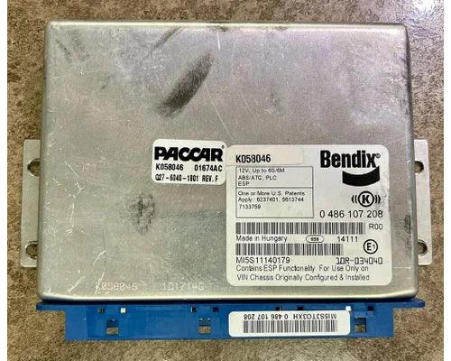 Kenworth Q27-6040-1801 PACCAR / bendix ABS module from 2015 Kenworth T660, used
