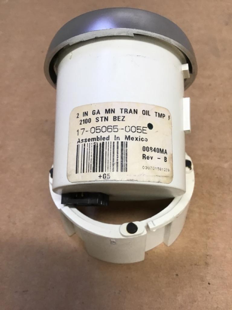Peterbilt 17-05065-005E transmission temperature gauge (silver trim, 2 in.) from 2004 Peterbilt 387, used - view 2 of 3