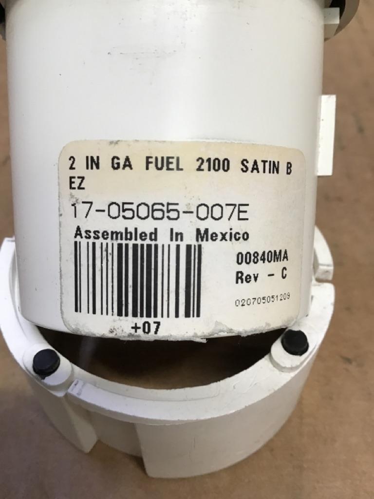 Peterbilt 17-05065-007E fuel gauge (silver bezel) from 2003 Peterbilt 387, used - view 2 of 5