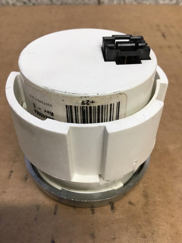 Peterbilt 17-05065-021E water temperature gauge (silver bezel) from 2003 Peterbilt 387, used - view 3 of 5