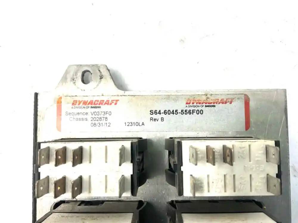 Peterbilt S64-6045-556F00 dash switch panel with ignition switch from 2013 Peterbilt 384, used - view 2 of 2