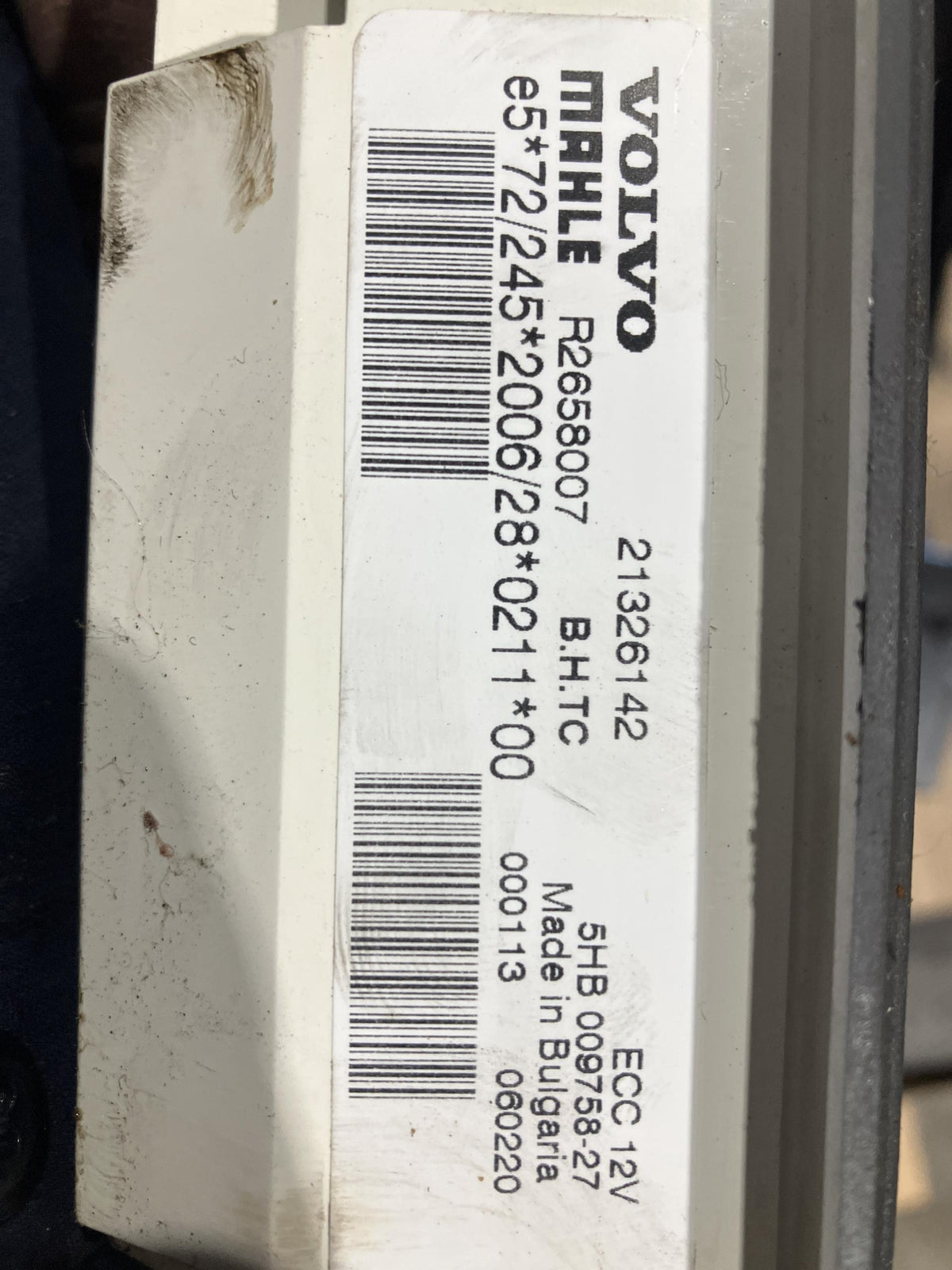 Volvo 21658007 heater / A/C temperature control from 2012 Volvo VNL, used - view 2 of 2