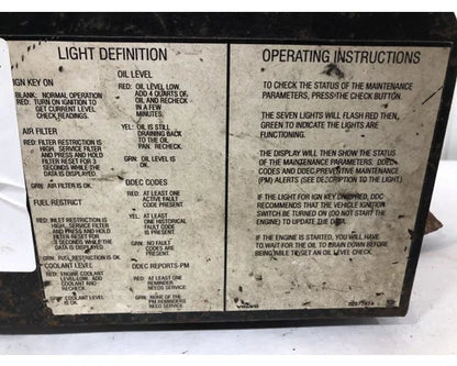 Volvo 23525655 engine maintenance alert display (DDEC) from 2001 Volvo VNM, used - view 3 of 6