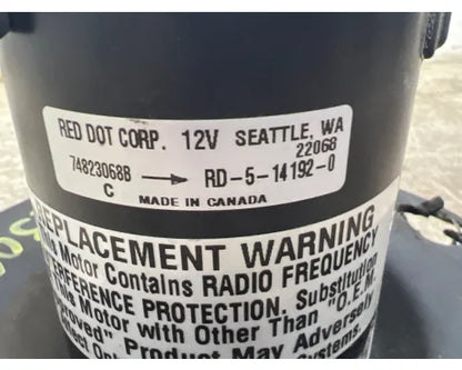 Western Star RD-5-14192-0 HVAC blower motor from 2011 Western Star, used - view 2 of 2